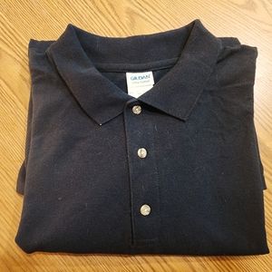 New Men's Gildan, Black Polo Shirt, Size XXL